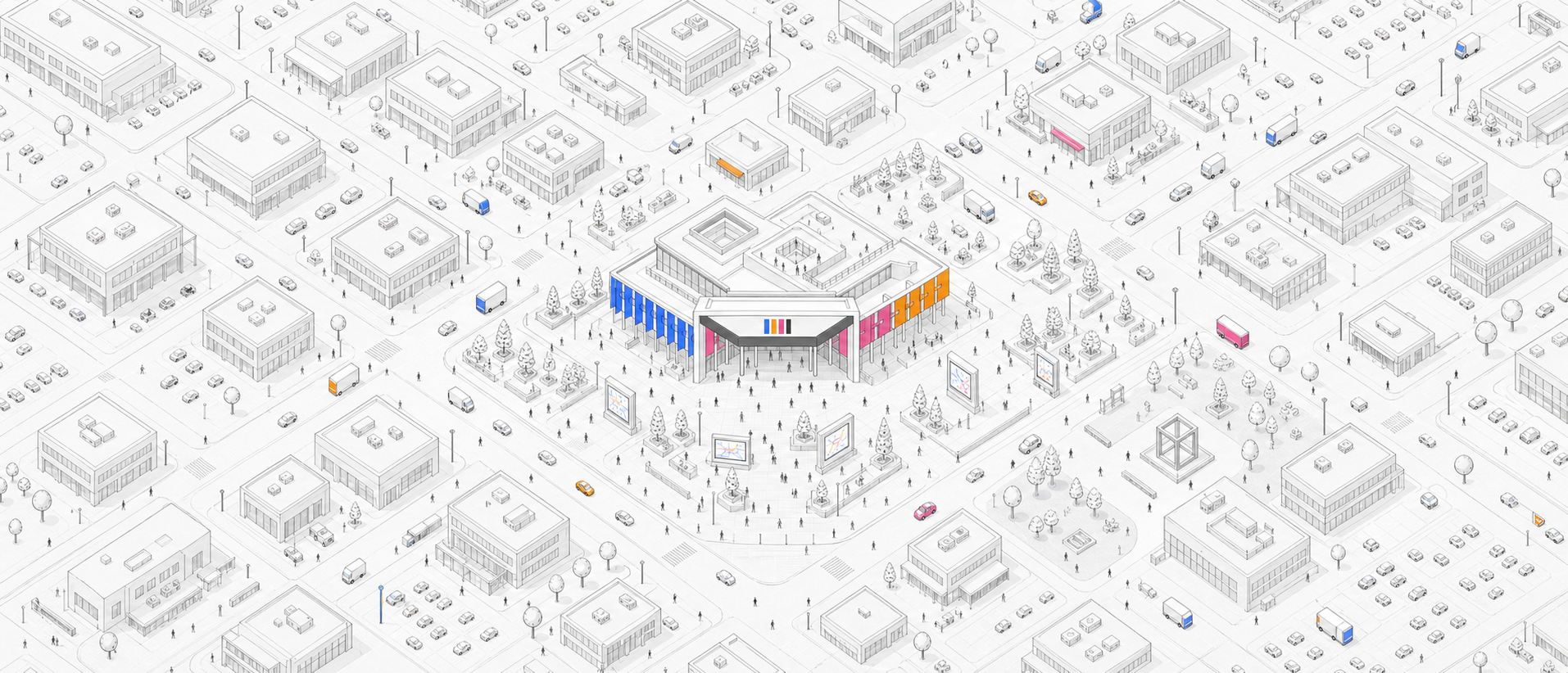The InterfaceKit Visitor Center in Wireframe City